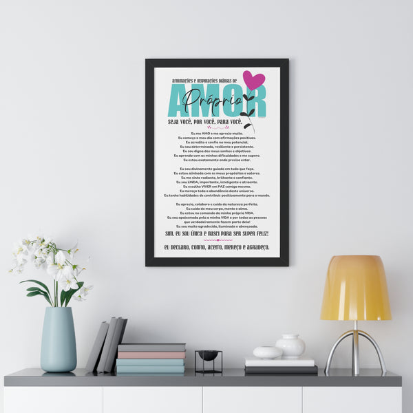♡ Projeto AMOR Próprio e Afirmações Diárias .: Framed Poster Decoration