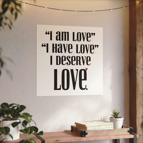 ♡ I am LOVE .: Textured Watercolor Matte Posters