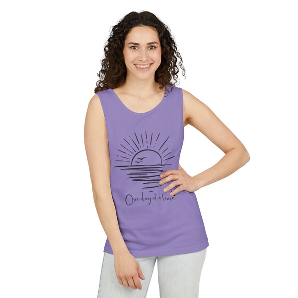 One day at a time .: Garment-Dyed Tank Top