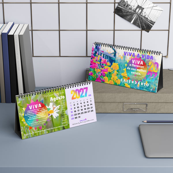 NOVO Calendário 2027 :: VIVA A VIDA Edição Exclusiva ILUMINAÇÃO (Desk Calendar)