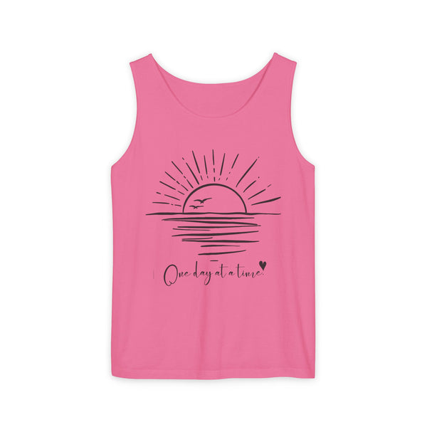 One day at a time .: Garment-Dyed Tank Top