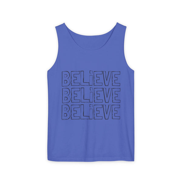BELIEVE .: Garment-Dyed Tank Top