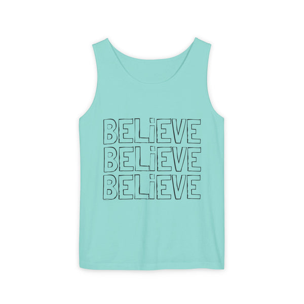 BELIEVE .: Garment-Dyed Tank Top