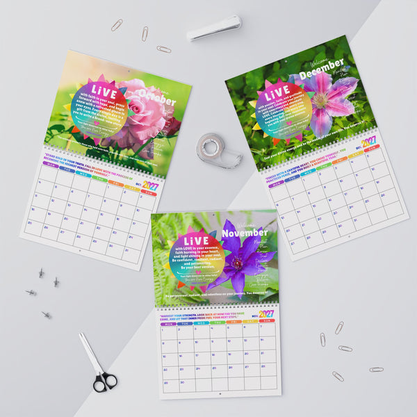 NEW 2027 Wall Calendar :: Live the Life "ILLUMINATION" Edition