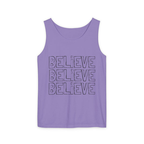 BELIEVE .: Garment-Dyed Tank Top