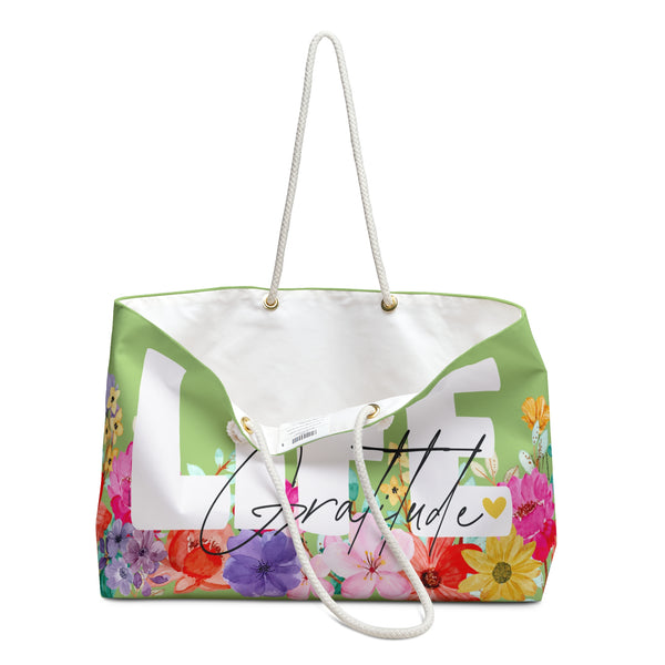♡ LiFE :: Gratitude :: Floral Collection .: Fashion Tote Bag