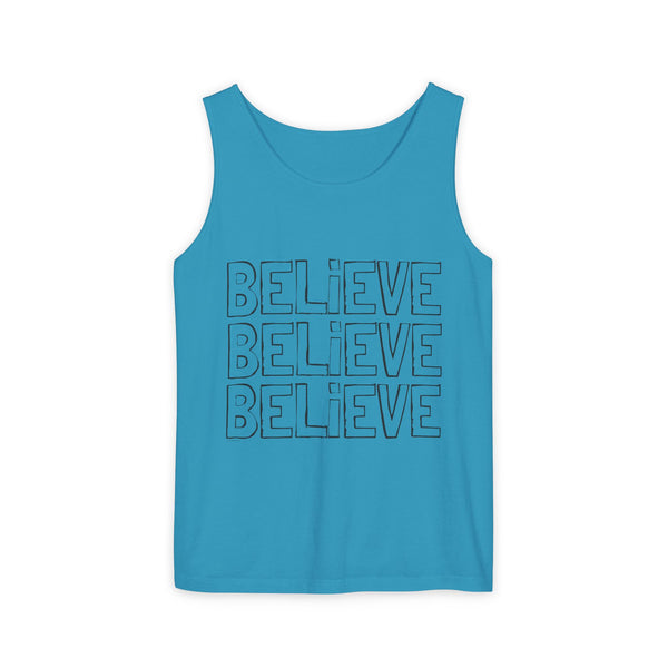 BELIEVE .: Garment-Dyed Tank Top