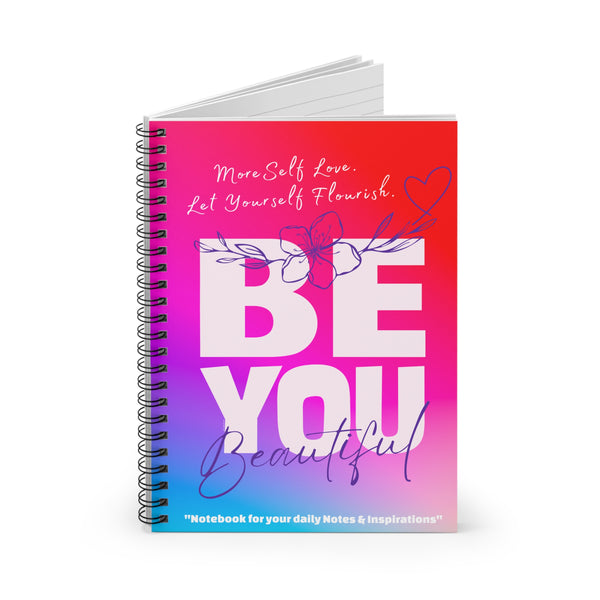 ♡ BE YOU .: NOTES & INSPIRATIONS .: Spiral Notebook :: 118 Ruled Line