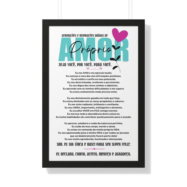 ♡ Projeto AMOR Próprio e Afirmações Diárias .: Framed Poster Decoration