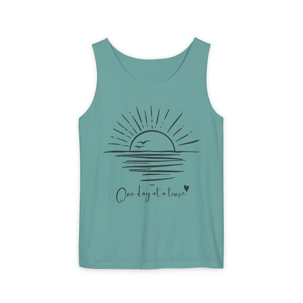 One day at a time .: Garment-Dyed Tank Top