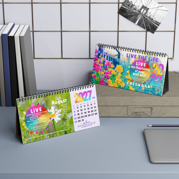 NEW 2027 Desk Calendar :: Live the Life "ILLUMINATION" Edition