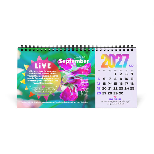 NEW 2027 Desk Calendar :: Live the Life "ILLUMINATION" Edition
