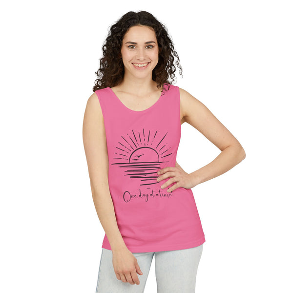 One day at a time .: Garment-Dyed Tank Top