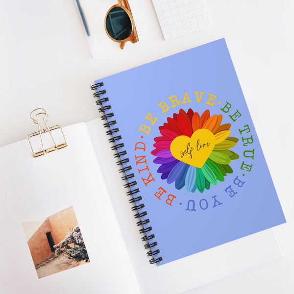 ♡ Be You... :: Spiral Notebook with Inspirational Design :: 118 Ruled Line