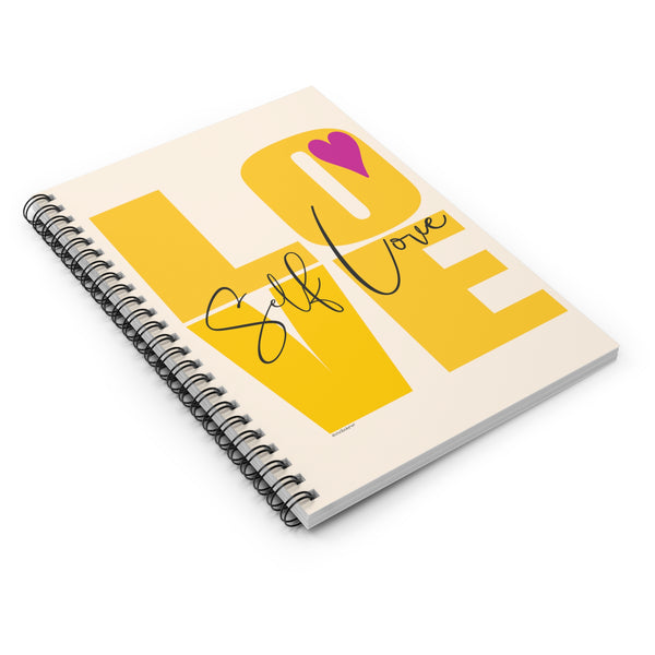♡ SELF LOVE ::  Spiral Notebook with Inspirational Design :: 118 Ruled Line