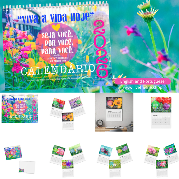 Viva a Vida Hoje .: Calendário exclusivo com mensagens positivas (2026) Edição Original