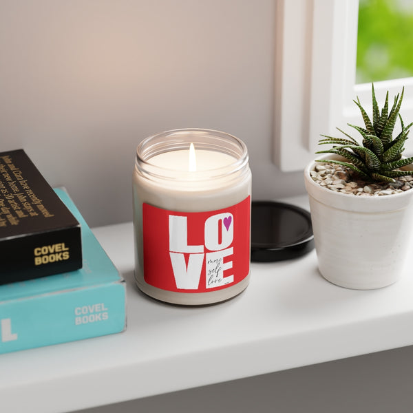 More Self LOVE ♡ Inspirational :: 100% natural Soy Candle, 9oz  :: Eco Friendly