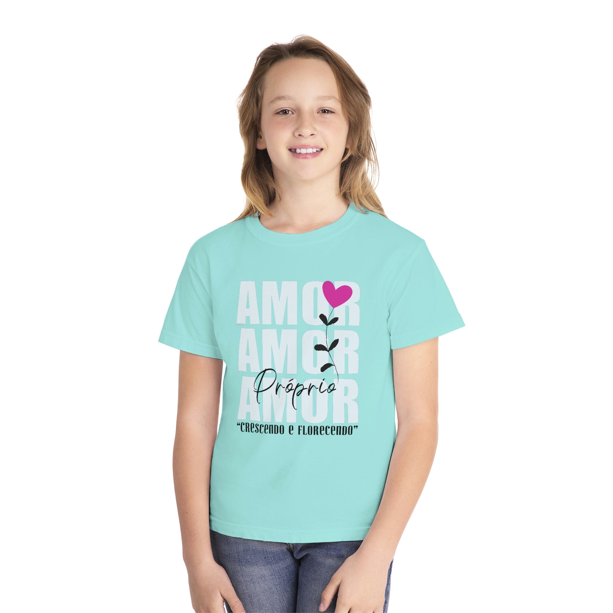 ♡ Amor Próprio .: Crescendo e Florescendo .: Youth girl's Tee (Classic Fit)