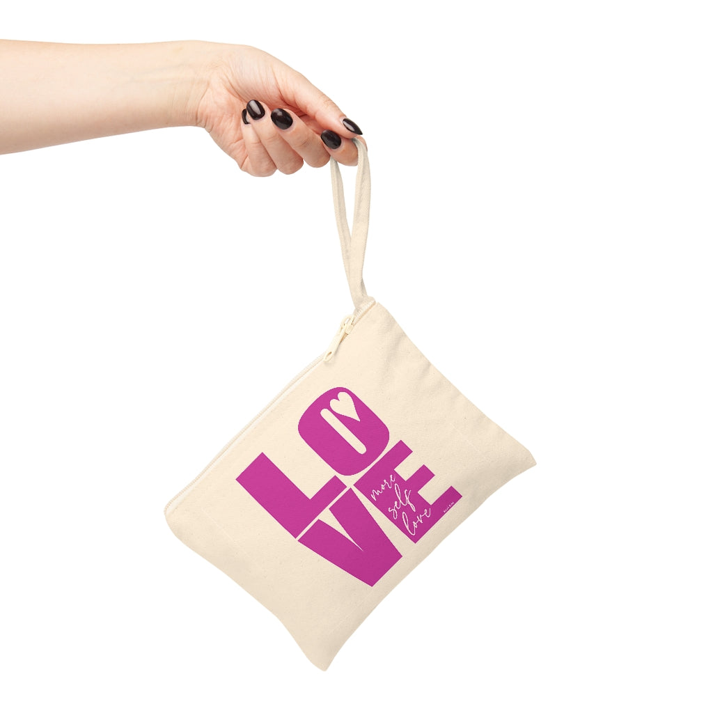 ♡ SELF LOVE .: Natural Cotton Zipper Pouch