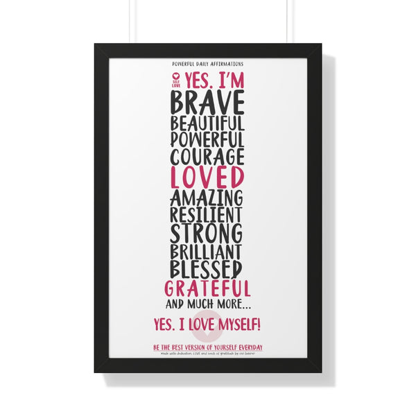 Live the Life TODAY ♡ Inspirational Framed Poster Decoration (20″ × 30″)