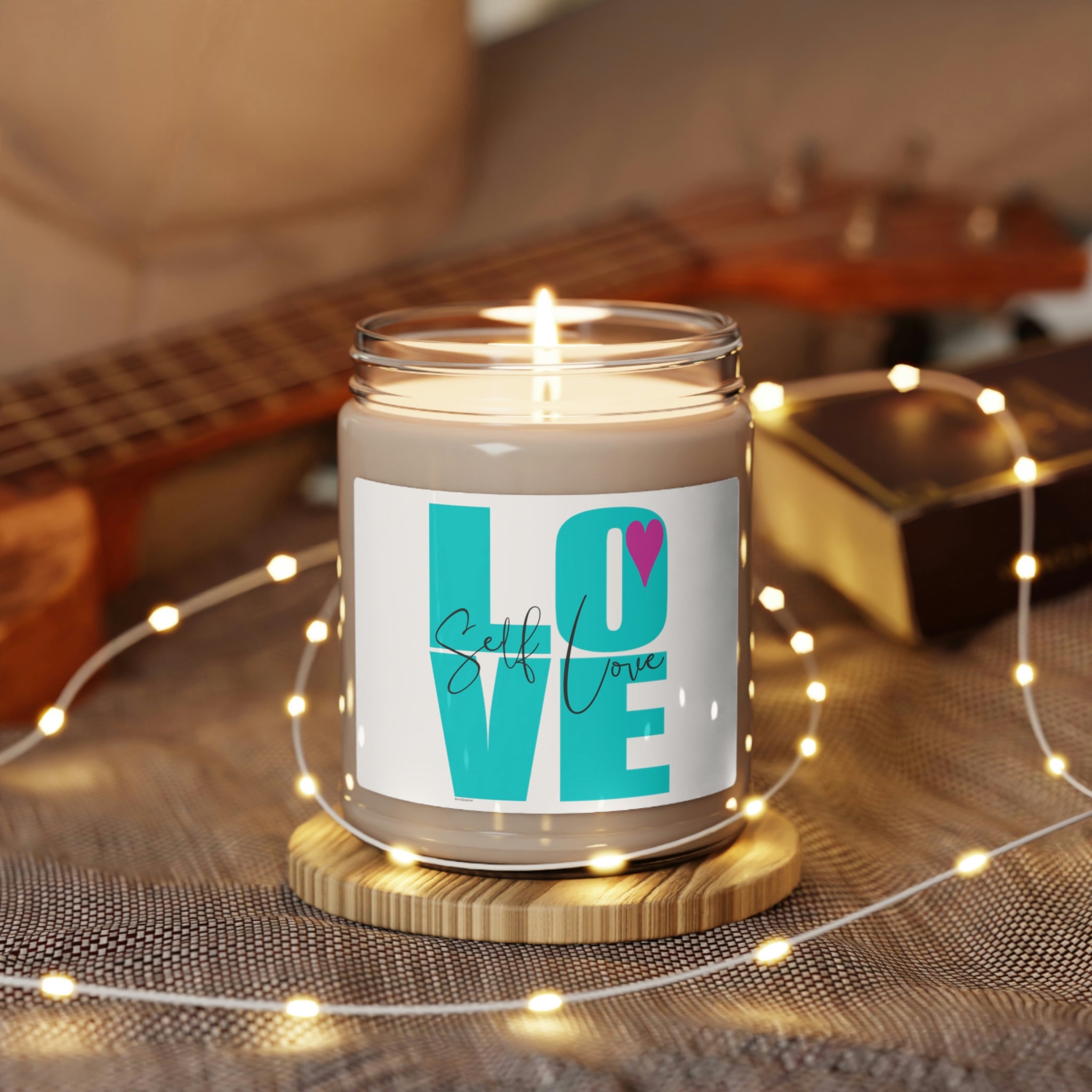 ♡ Self-LOVE .:  Inspirational :: 100% natural Soy Candle, 9oz  :: Eco Friendly