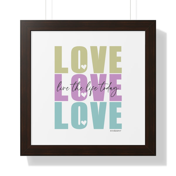 LOVE LOVE LOVE ♡ Inspirational Framed Poster Decoration