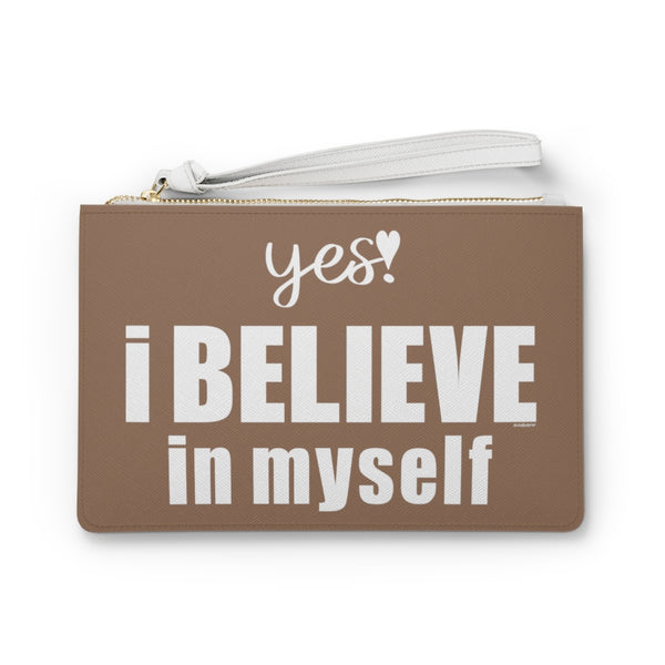 ♡ Yes. I Believe in Myself :: Clutch Bag with Inspirational Design