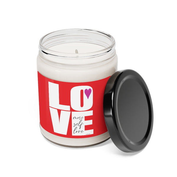 More Self LOVE ♡ Inspirational :: 100% natural Soy Candle, 9oz  :: Eco Friendly