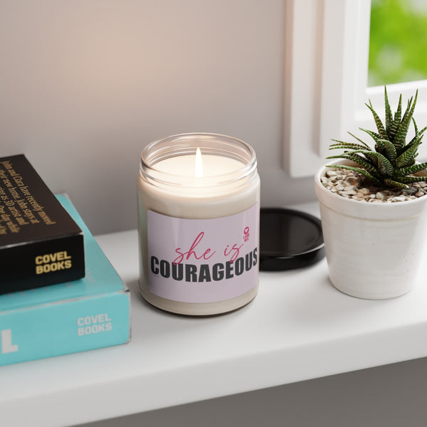 She is Courageous ♡ Inspirational :: 100% natural Soy Candle, 9oz  :: Eco Friendly