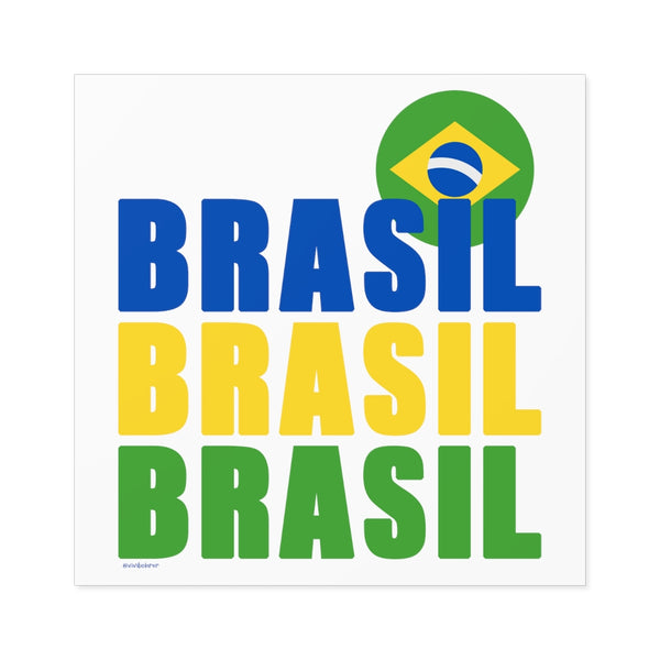 BRASIL .: Square Stickers, Indoor\Outdoor