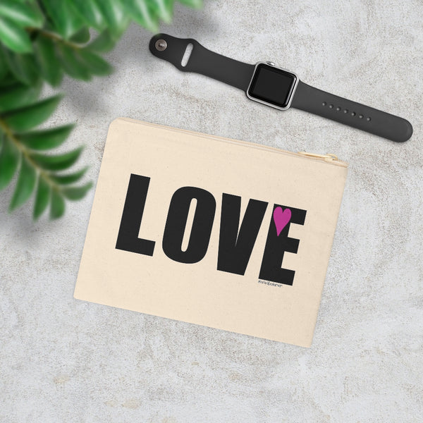 ♡ LOVE .: Natural Cotton Zipper Pouch