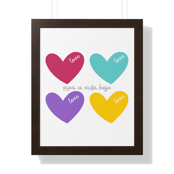 Viva a Vida Hoje ♡ Inspirational Framed Poster Decoration