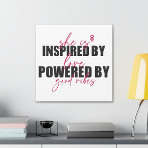 She is Inspired by LOVE... ♡ Inspirational Canvas Gallery Wraps