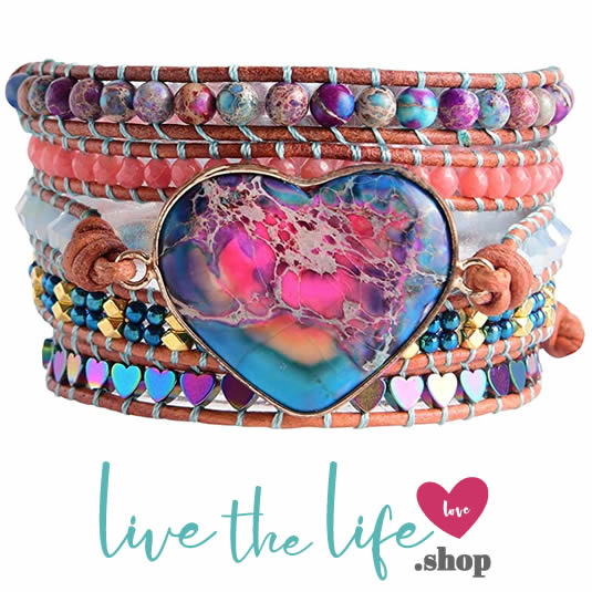 ♡ Live the Life Healing Natural Jasper stone Bracelet