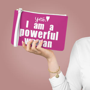 ♡ Yes. I am a powerful woman :: Clutch Bag with Inspirational Design