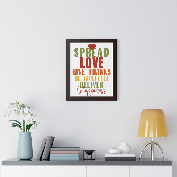 SPREAD LOVE ♡ Inspirational Framed Poster Decoration