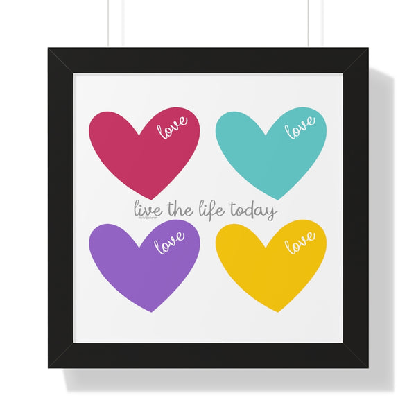 Live the Life Today ♡ Inspirational Framed Poster Decoration