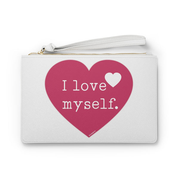 ♡ I LOVE myself :: Clutch Bag with Inspirational Design
