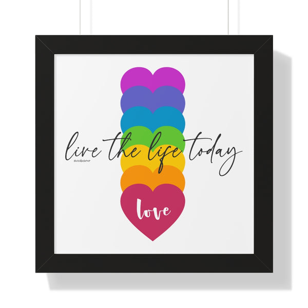 Live the Life Today :: ENERGIZA Collection ♡ Inspirational Framed Poster Decoration