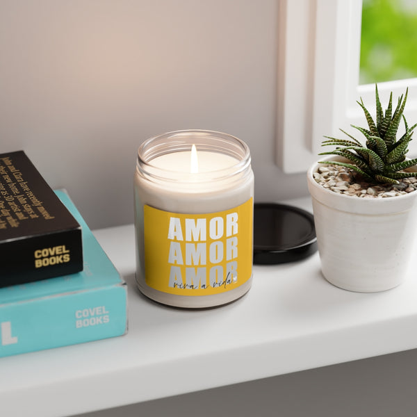 AMOR ♡ Inspirational :: 100% natural Soy Candle, 9oz  :: Eco Friendly