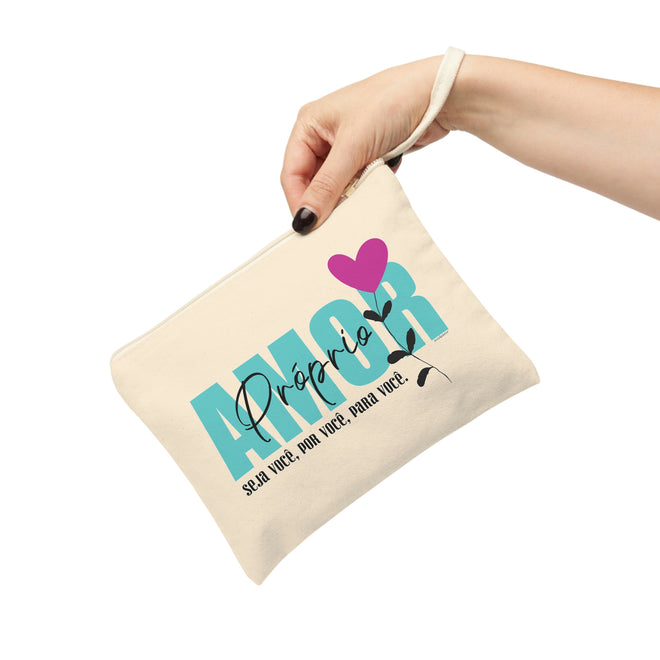 ♡ Natural Cotton Zipper Pouch