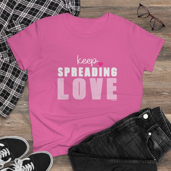KEPP Spreading LOVE .: Women's Midweight 100% Cotton Tee (Semi-fitted)