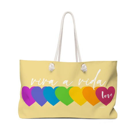 ♡ Viva a Vida :: Colourful Weekender Tote Bag