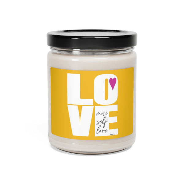 More Self LOVE ♡ Inspirational :: 100% natural Soy Candle, 9oz  :: Eco Friendly