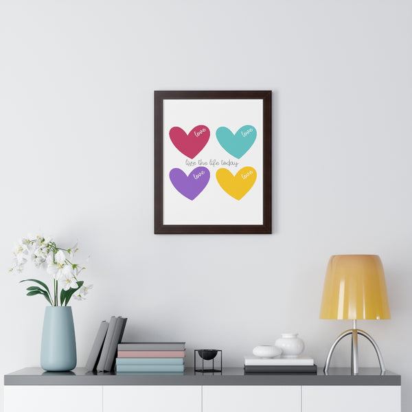 Live the Life Today ♡ Inspirational Framed Poster Decoration