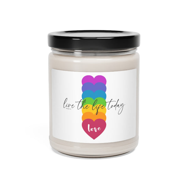 Live the Life Today ♡ Inspirational :: 100% natural Soy Candle, 9oz  :: Eco Friendly