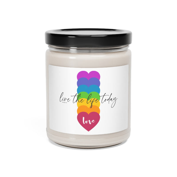 Live the Life Today ♡ Inspirational :: 100% natural Soy Candle, 9oz  :: Eco Friendly
