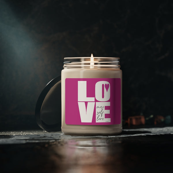 More Self LOVE ♡ Inspirational :: 100% natural Soy Candle, 9oz  :: Eco Friendly