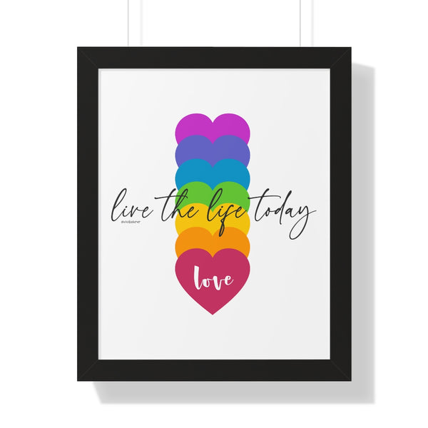Live the Life Today :: ENERGIZA Collection ♡ Inspirational Framed Poster Decoration