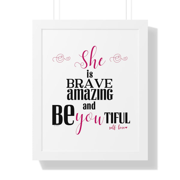 She is Be you TIFUL ♡ Inspirational Framed Poster Decoration